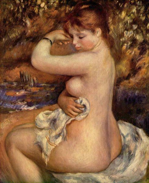 After The Bath,, Pierre-Auguste Renoir